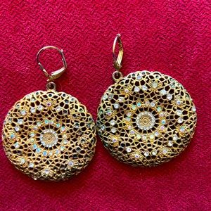 Vintage disk earrings